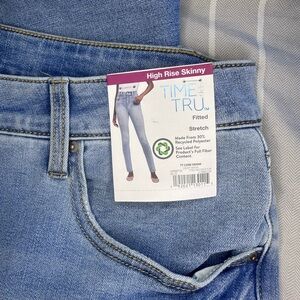 Time and Tru Light Blue High Rise Skinny Jeans